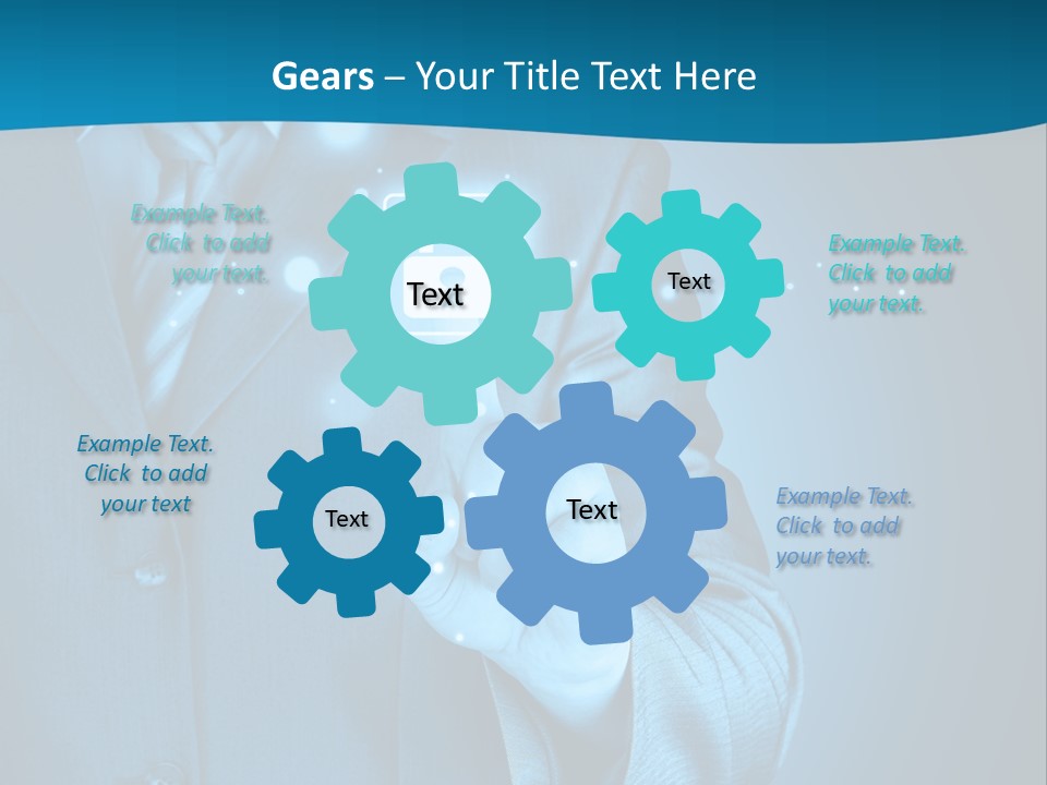 A Man In A Suit Holding A Padlock In His Hand PowerPoint Template