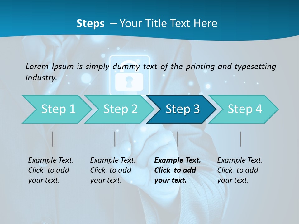 A Man In A Suit Holding A Padlock In His Hand PowerPoint Template