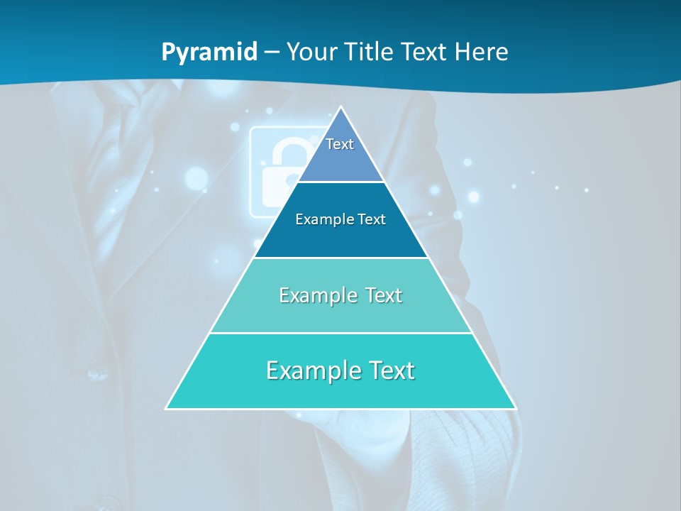 A Man In A Suit Holding A Padlock In His Hand PowerPoint Template