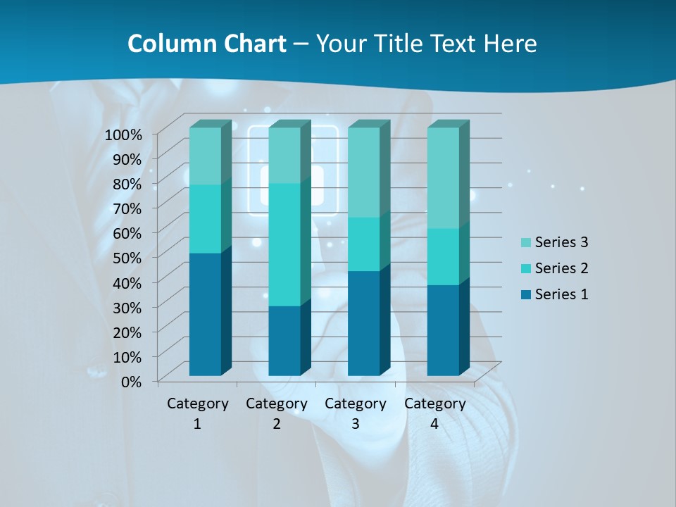 A Man In A Suit Holding A Padlock In His Hand PowerPoint Template