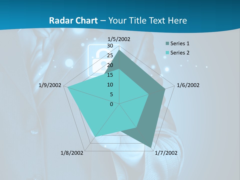 A Man In A Suit Holding A Padlock In His Hand PowerPoint Template