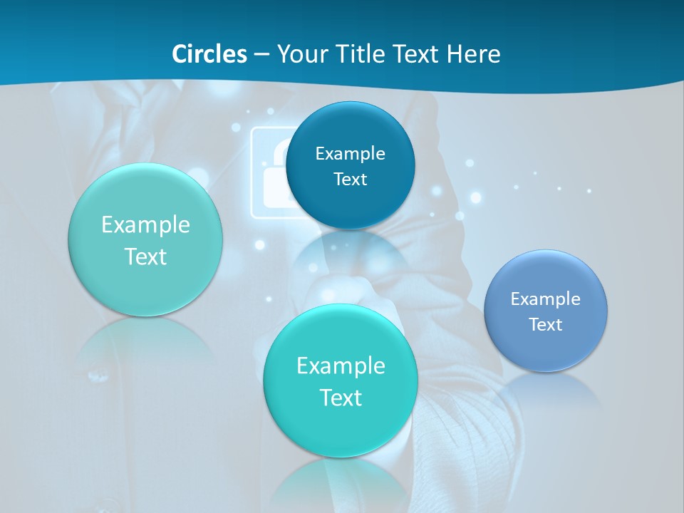 A Man In A Suit Holding A Padlock In His Hand PowerPoint Template