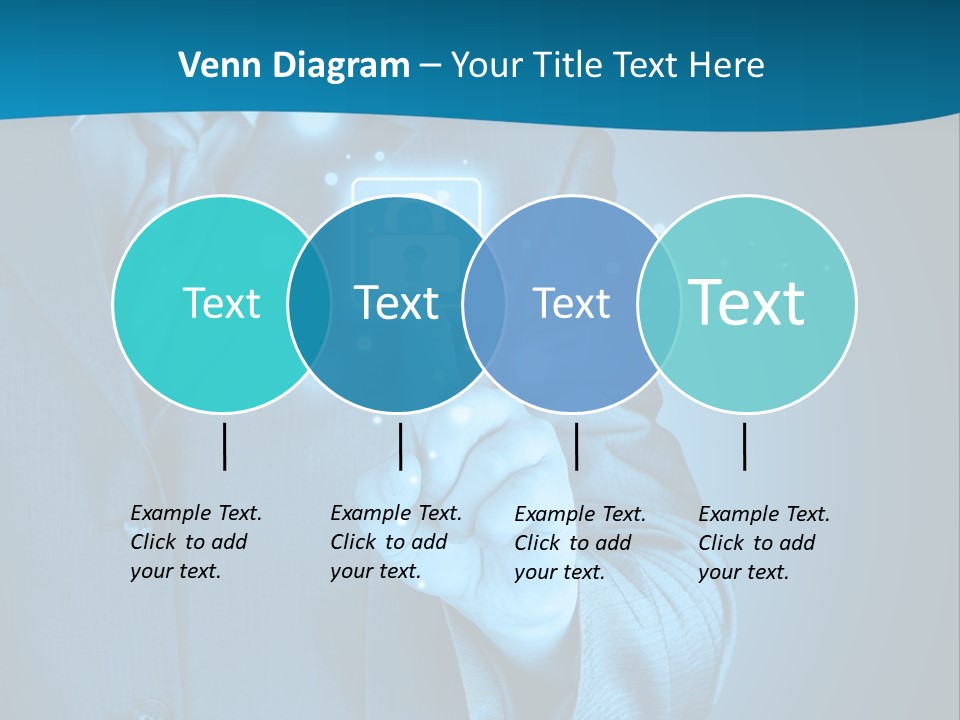 A Man In A Suit Holding A Padlock In His Hand PowerPoint Template