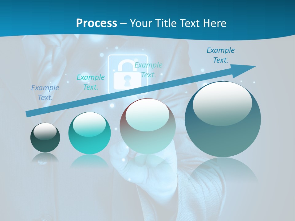 A Man In A Suit Holding A Padlock In His Hand PowerPoint Template