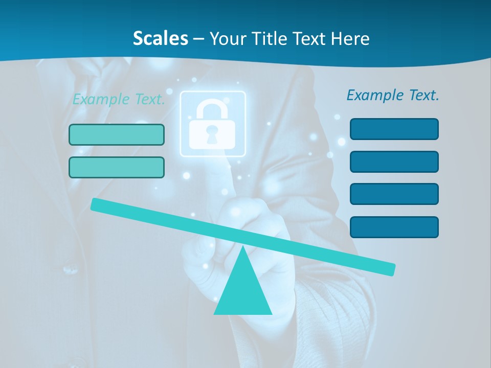 A Man In A Suit Holding A Padlock In His Hand PowerPoint Template