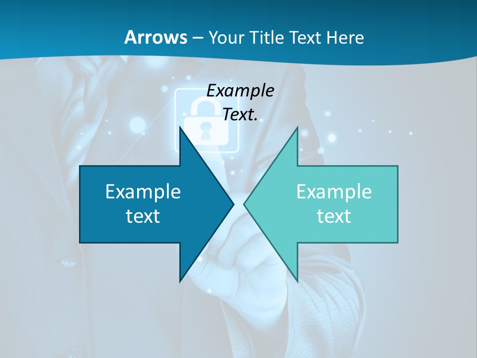 A Man In A Suit Holding A Padlock In His Hand PowerPoint Template