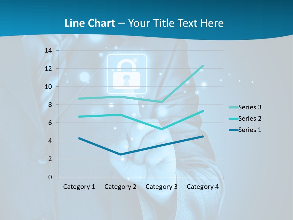 A Man In A Suit Holding A Padlock In His Hand PowerPoint Template