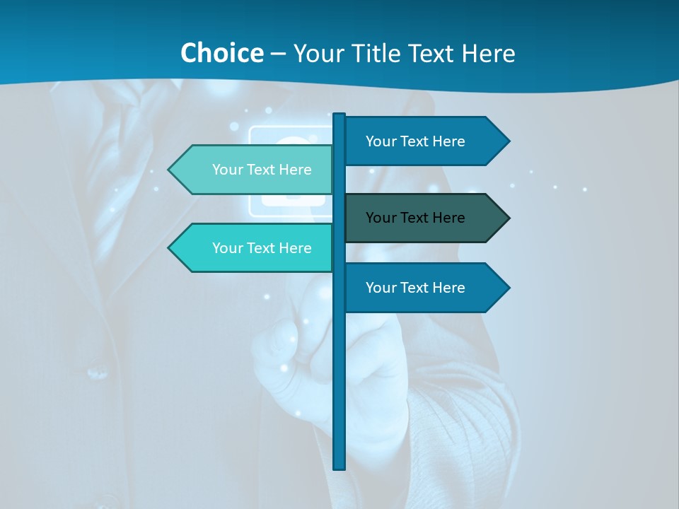 A Man In A Suit Holding A Padlock In His Hand PowerPoint Template