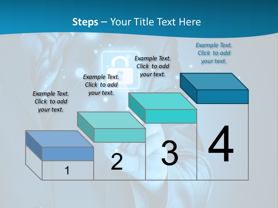 A Man In A Suit Holding A Padlock In His Hand PowerPoint Template