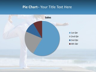 A Woman Doing A Yoga Pose On The Beach PowerPoint Template