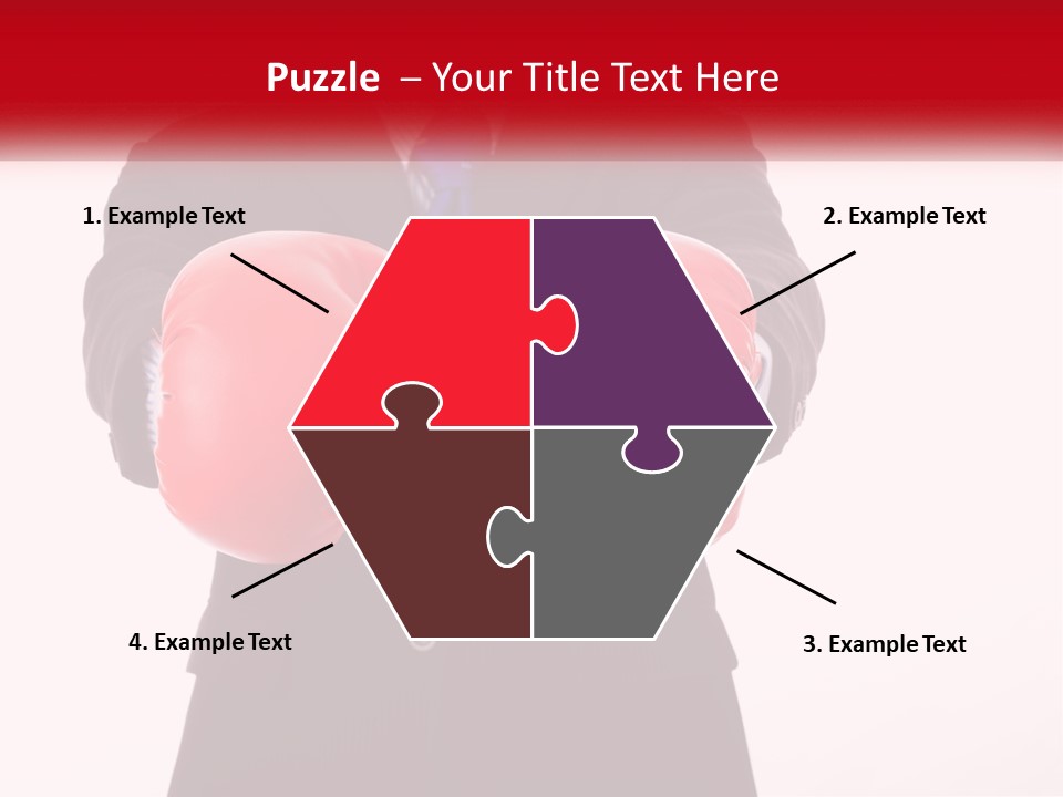 A Man In A Suit And Tie Wearing Red Boxing Gloves PowerPoint Template