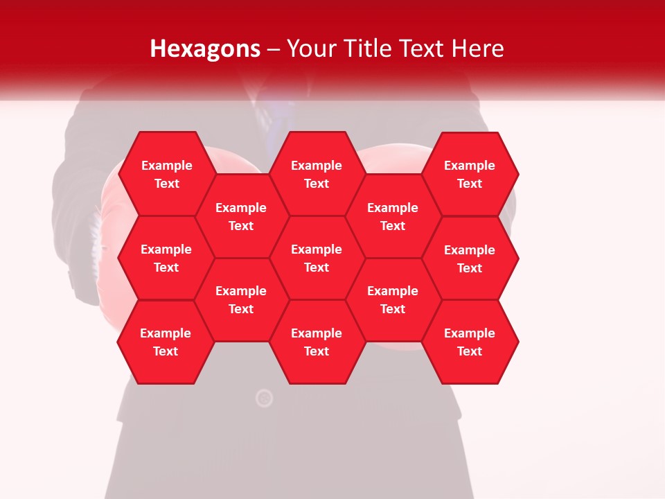 A Man In A Suit And Tie Wearing Red Boxing Gloves PowerPoint Template