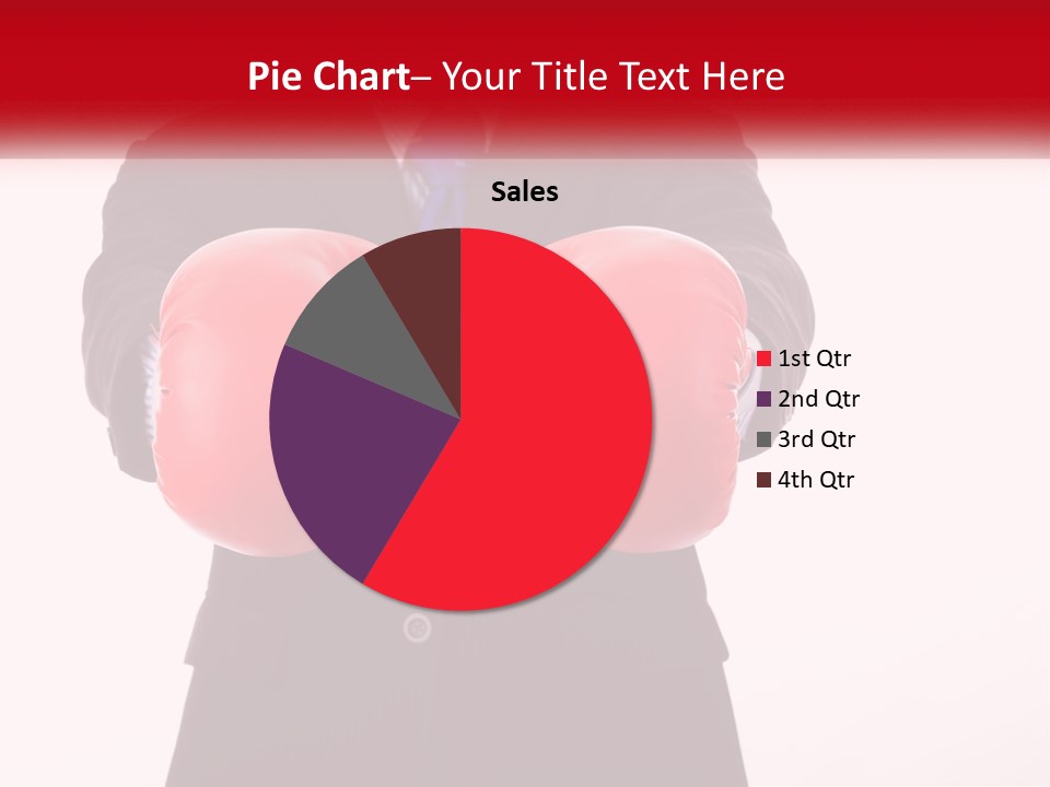 A Man In A Suit And Tie Wearing Red Boxing Gloves PowerPoint Template