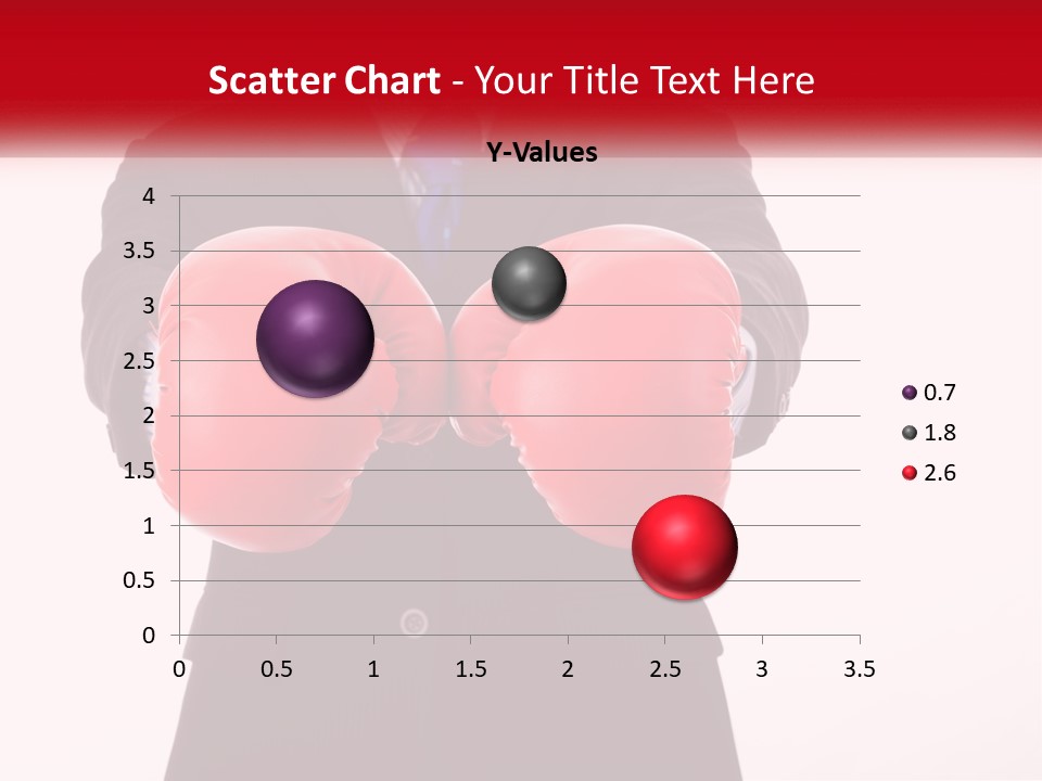 A Man In A Suit And Tie Wearing Red Boxing Gloves PowerPoint Template