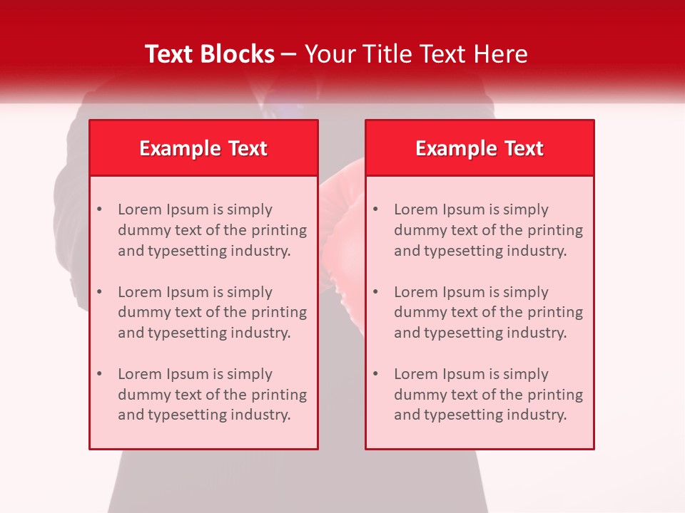 A Man In A Suit And Tie Wearing Red Boxing Gloves PowerPoint Template