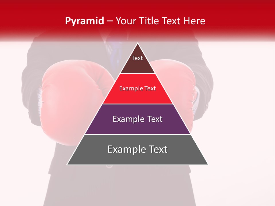 A Man In A Suit And Tie Wearing Red Boxing Gloves PowerPoint Template