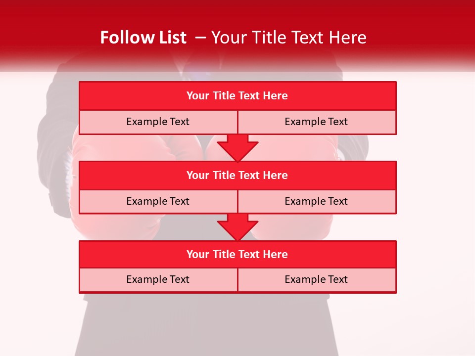 A Man In A Suit And Tie Wearing Red Boxing Gloves PowerPoint Template