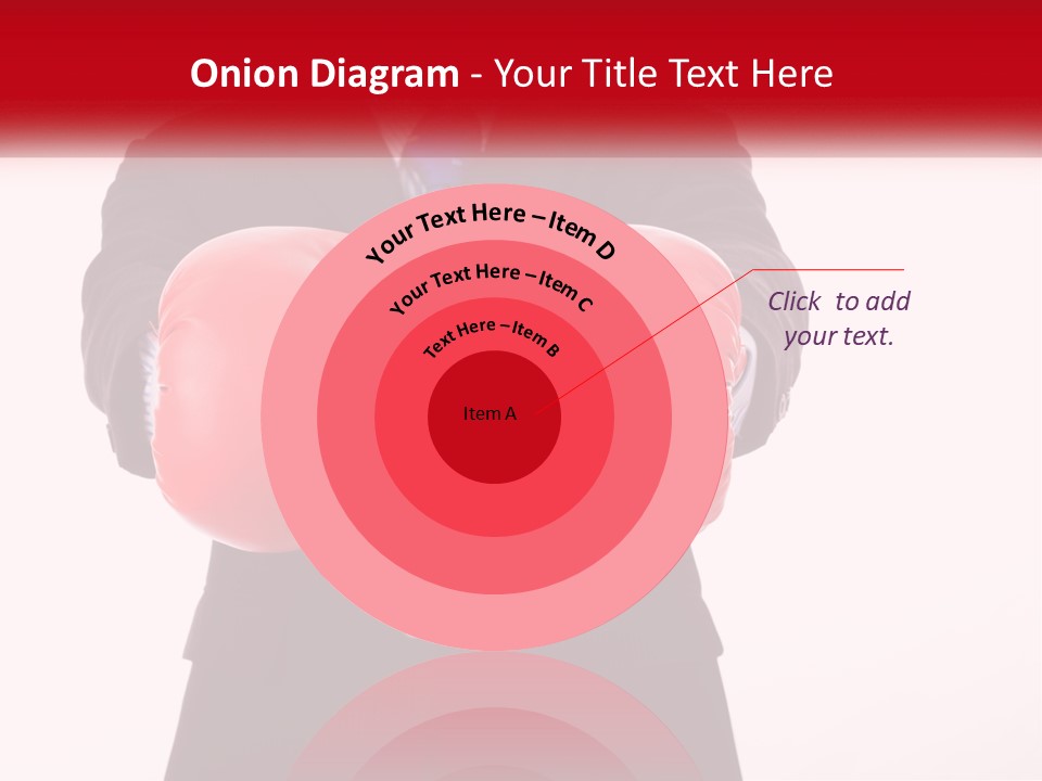 A Man In A Suit And Tie Wearing Red Boxing Gloves PowerPoint Template