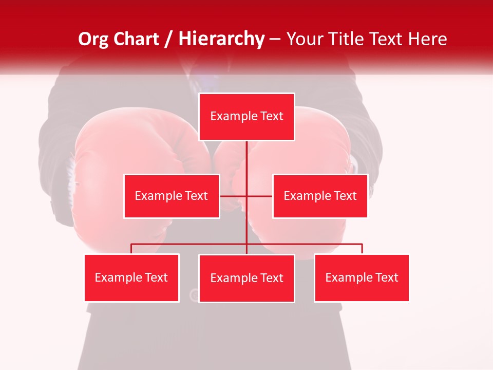 A Man In A Suit And Tie Wearing Red Boxing Gloves PowerPoint Template