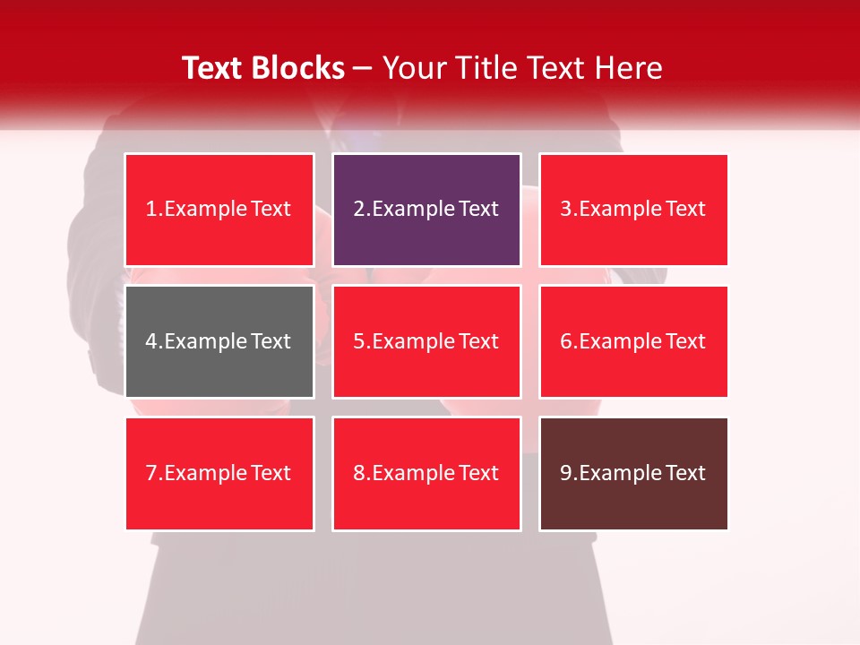 A Man In A Suit And Tie Wearing Red Boxing Gloves PowerPoint Template