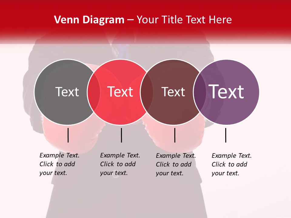 A Man In A Suit And Tie Wearing Red Boxing Gloves PowerPoint Template