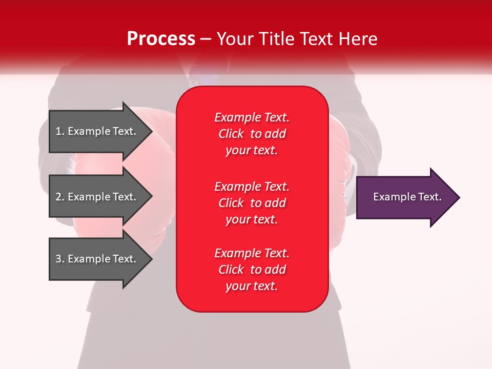 A Man In A Suit And Tie Wearing Red Boxing Gloves PowerPoint Template