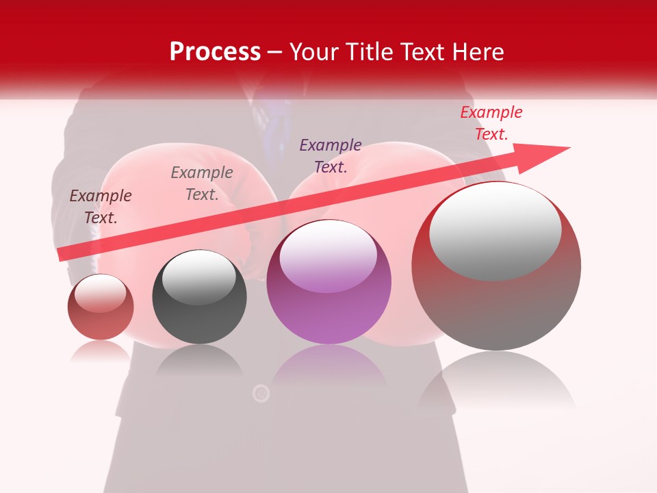 A Man In A Suit And Tie Wearing Red Boxing Gloves PowerPoint Template