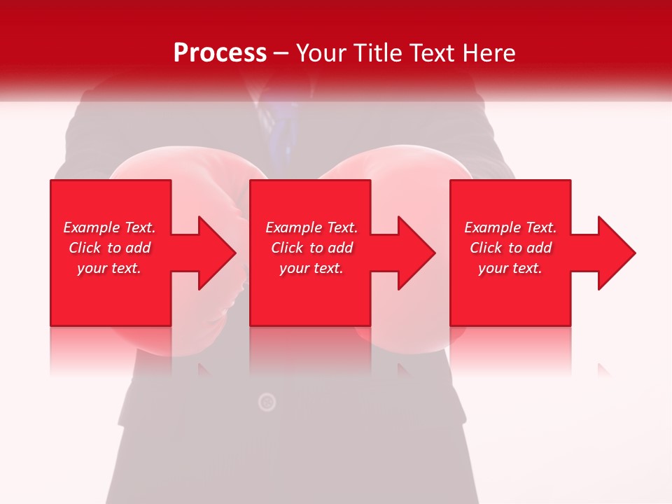 A Man In A Suit And Tie Wearing Red Boxing Gloves PowerPoint Template