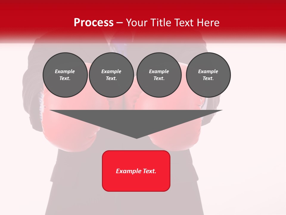 A Man In A Suit And Tie Wearing Red Boxing Gloves PowerPoint Template