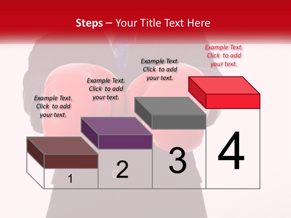 A Man In A Suit And Tie Wearing Red Boxing Gloves PowerPoint Template