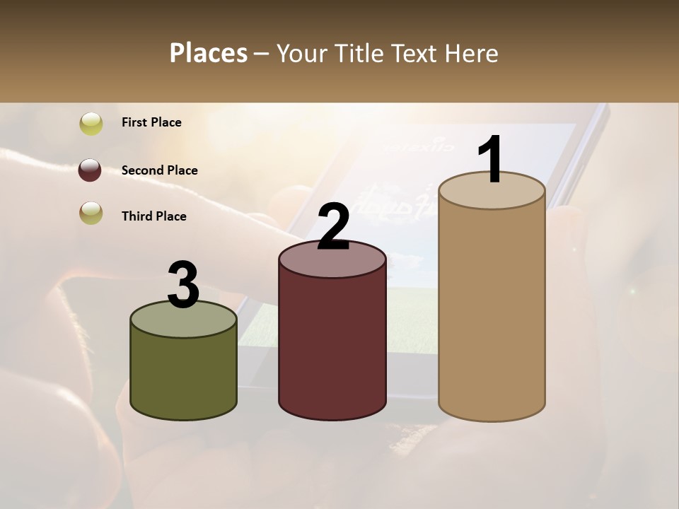 A Person Holding A Cell Phone In Their Hands PowerPoint Template