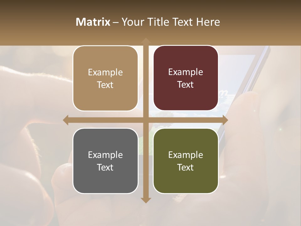 A Person Holding A Cell Phone In Their Hands PowerPoint Template