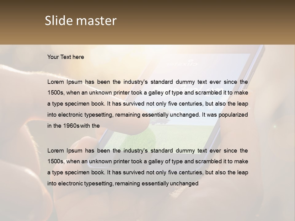 A Person Holding A Cell Phone In Their Hands PowerPoint Template