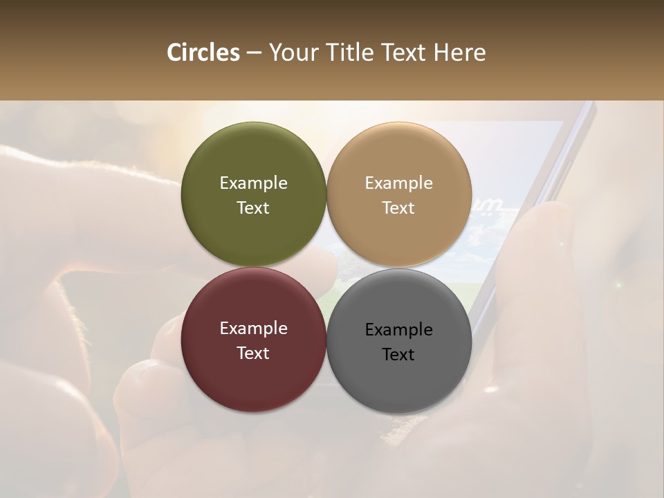 A Person Holding A Cell Phone In Their Hands PowerPoint Template