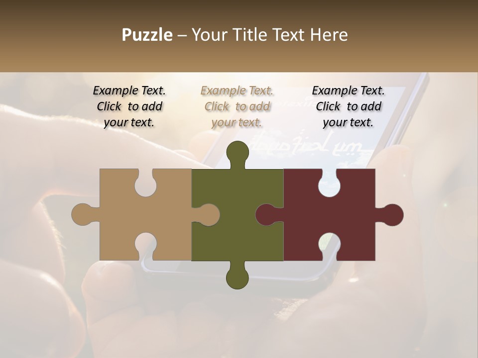 A Person Holding A Cell Phone In Their Hands PowerPoint Template