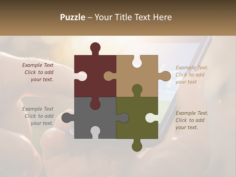 A Person Holding A Cell Phone In Their Hands PowerPoint Template