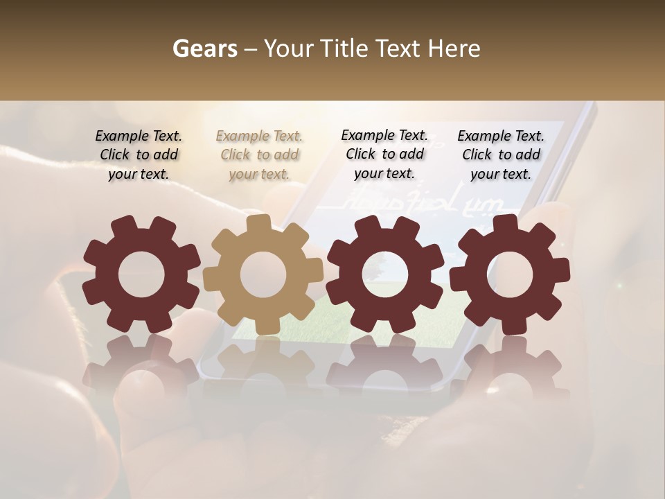 A Person Holding A Cell Phone In Their Hands PowerPoint Template