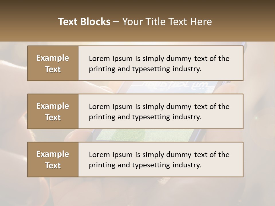 A Person Holding A Cell Phone In Their Hands PowerPoint Template