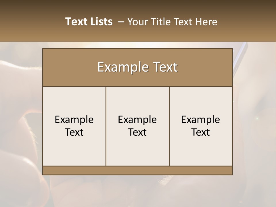 A Person Holding A Cell Phone In Their Hands PowerPoint Template