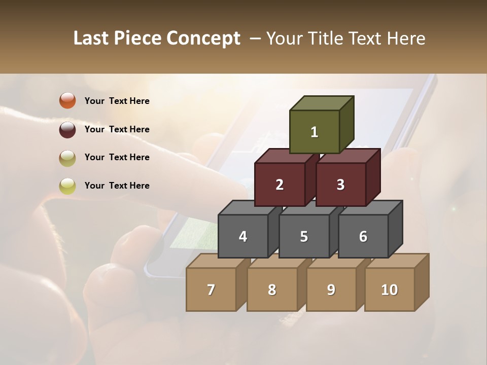 A Person Holding A Cell Phone In Their Hands PowerPoint Template