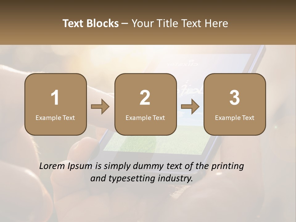 A Person Holding A Cell Phone In Their Hands PowerPoint Template