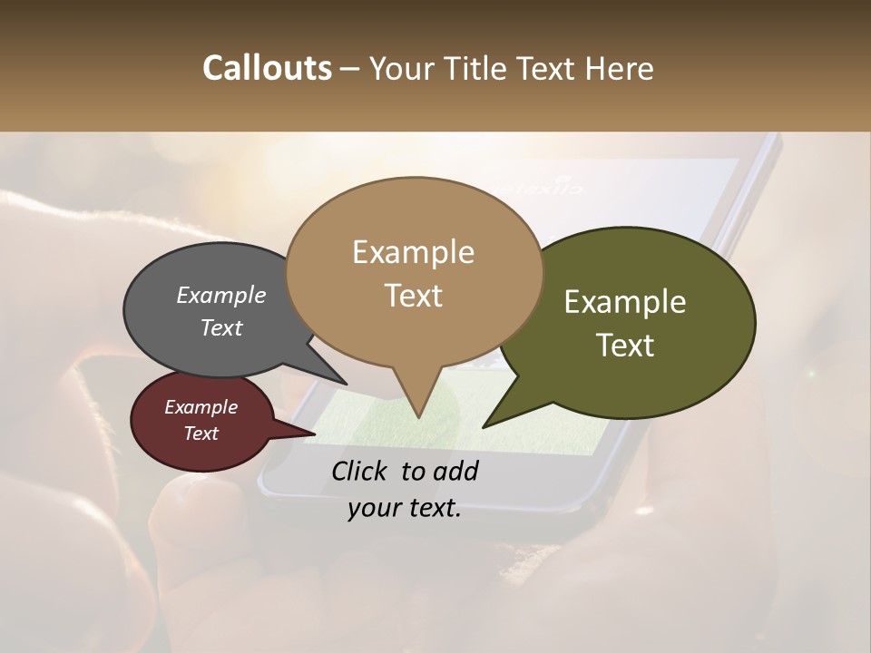 A Person Holding A Cell Phone In Their Hands PowerPoint Template