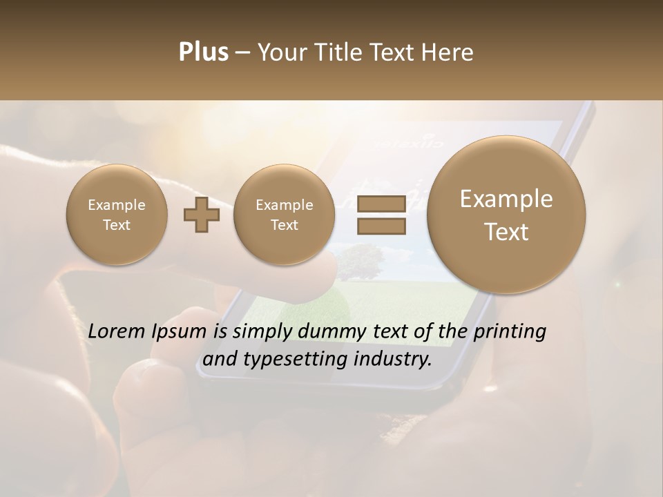 A Person Holding A Cell Phone In Their Hands PowerPoint Template