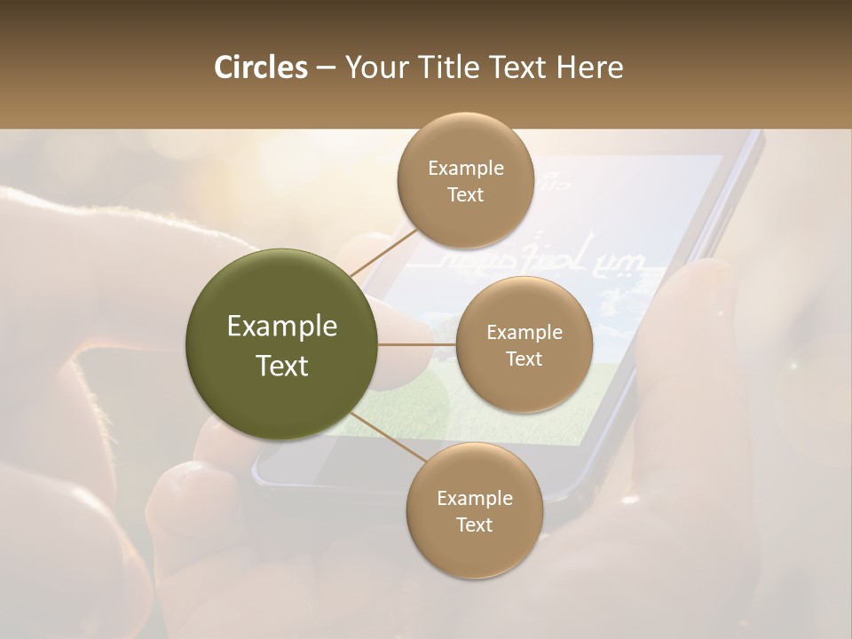 A Person Holding A Cell Phone In Their Hands PowerPoint Template