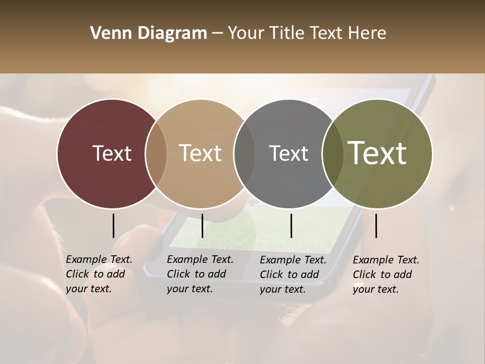A Person Holding A Cell Phone In Their Hands PowerPoint Template