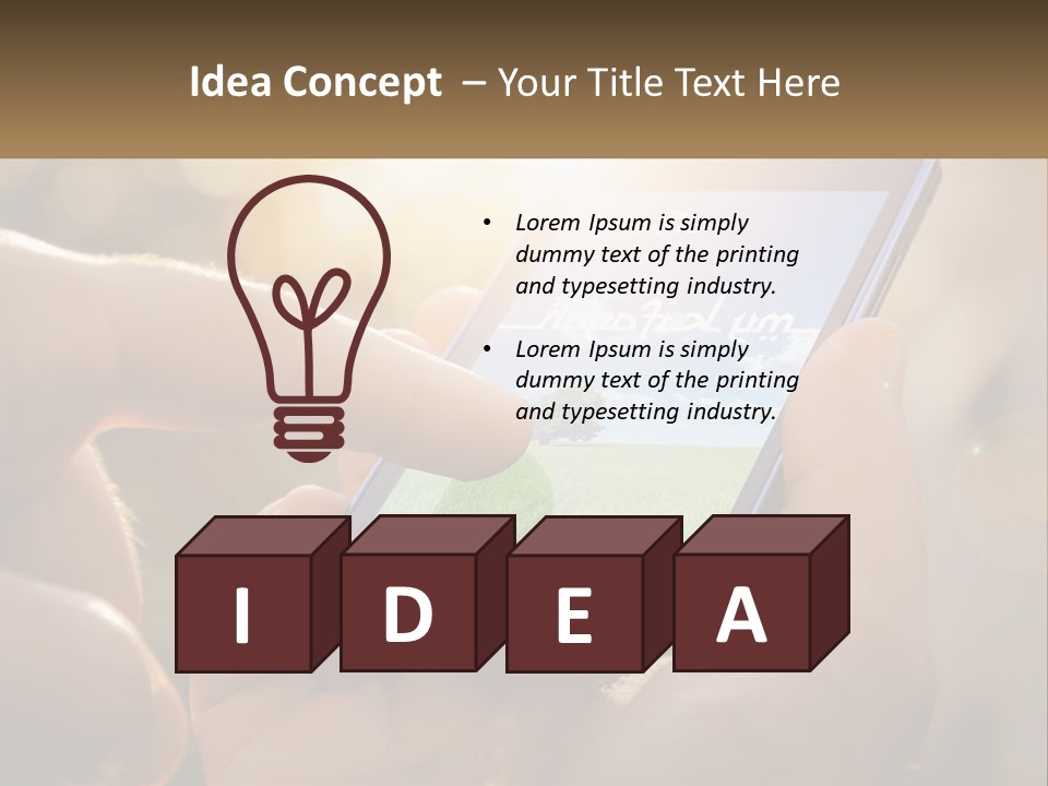 A Person Holding A Cell Phone In Their Hands PowerPoint Template