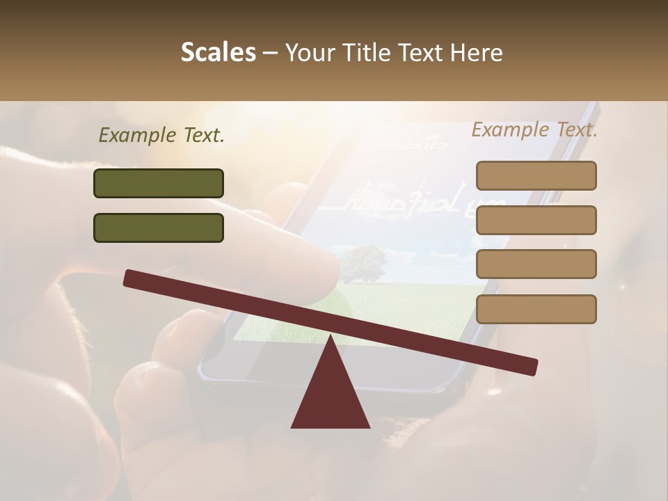 A Person Holding A Cell Phone In Their Hands PowerPoint Template