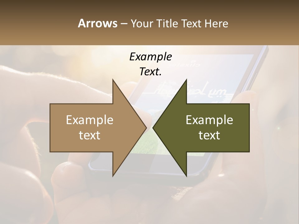 A Person Holding A Cell Phone In Their Hands PowerPoint Template