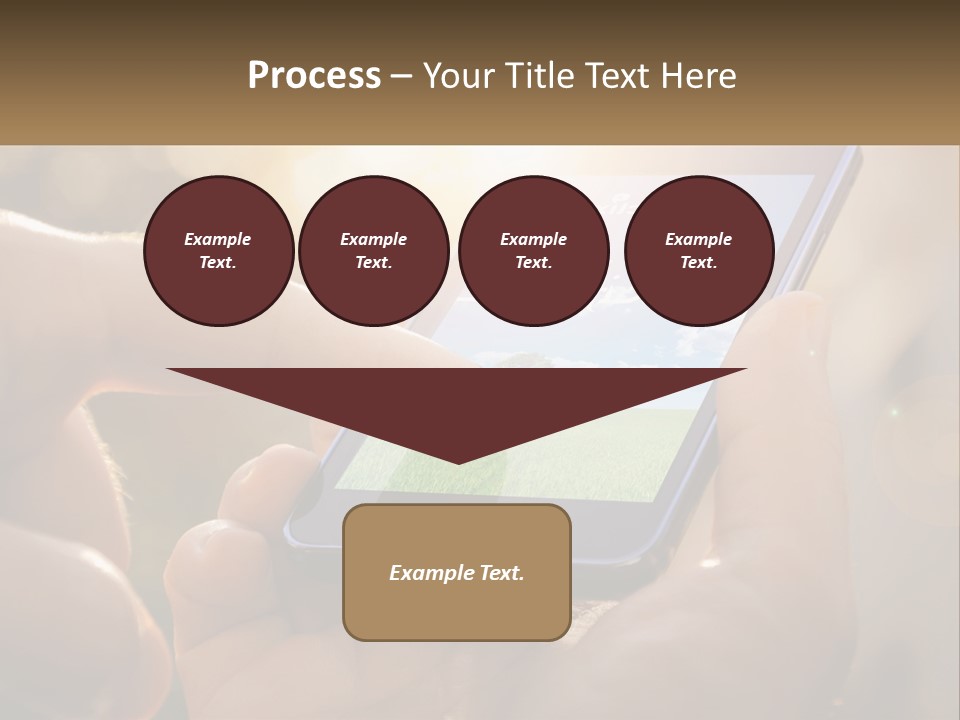 A Person Holding A Cell Phone In Their Hands PowerPoint Template