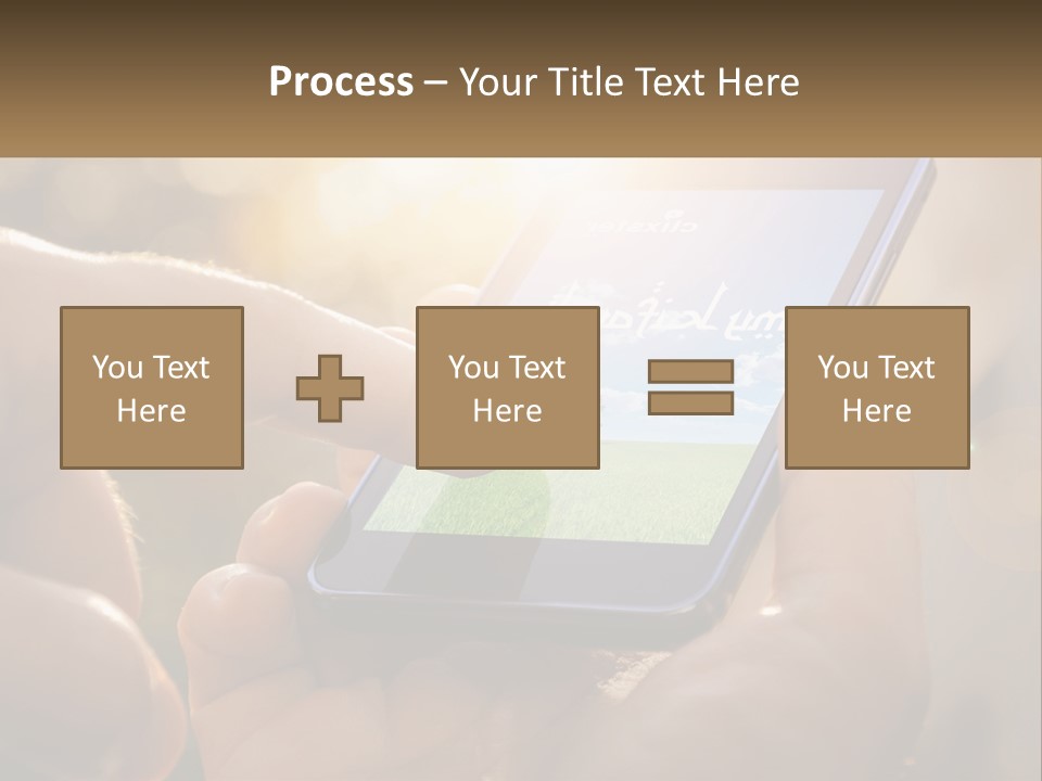 A Person Holding A Cell Phone In Their Hands PowerPoint Template